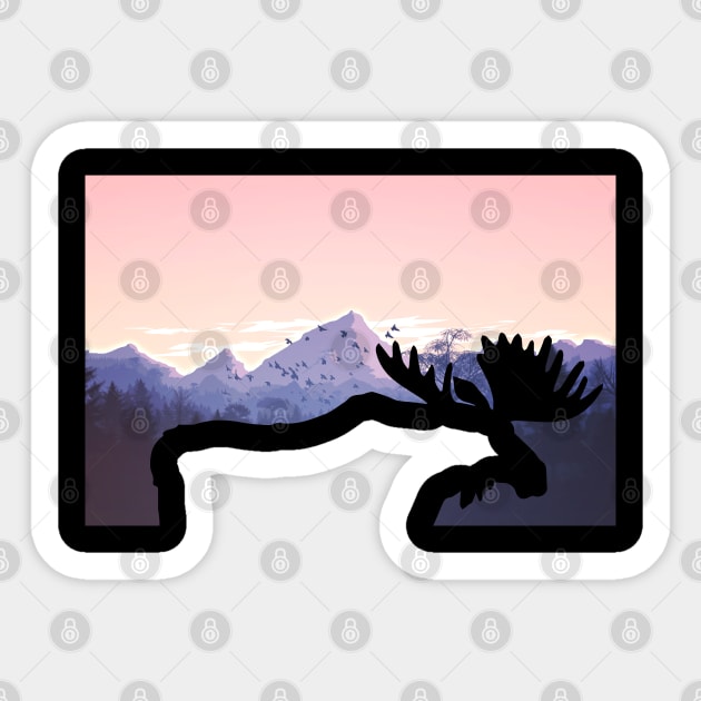 Moose Sticker by Onceer